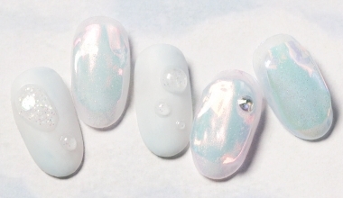 冰塊美甲 ｜DIY美甲｜異素材｜彤彤｜箔紙｜鏡面粉｜教學