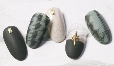 時髦條紋不規則千鳥格 ｜DIY美甲｜彩繪｜格紋｜彤彤｜千鳥格｜毛呢｜教學