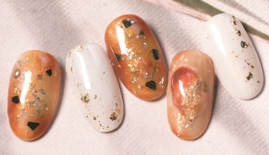 焦糖琥珀 ｜DIY美甲｜彩繪｜暈染｜彤彤｜石紋｜教學