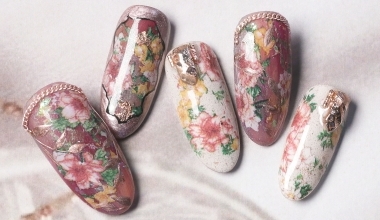 中式復古 ｜專業美甲｜沙龍應用｜台灣老師｜異素材｜Ruru｜箔紙｜金屬膠｜花｜教學