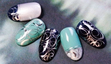 華爾茲圓舞曲 ｜DIY美甲｜台灣老師｜異素材｜東東｜貼紙｜幾何｜教學