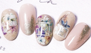 度假趣 ｜DIY美甲｜台灣老師｜異素材｜東東｜貼紙｜花｜教學