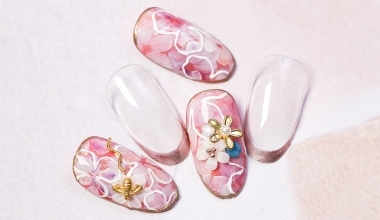 春天朵朵 ｜專業美甲｜沙龍應用｜台灣老師｜花｜Kaka｜奶油膠｜教學