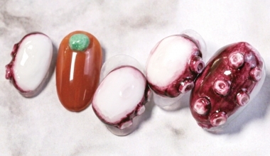 章魚粉雕 ｜專業美甲｜沙龍應用｜台灣老師｜粉雕｜菲菲｜食物｜動物｜教學影片