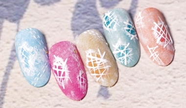 刷破牛仔裙 ｜專業美甲｜沙龍應用｜台灣老師｜沙龍彩繪設計｜Kaka｜奶油膠｜教學