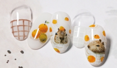 水豚泡溫泉 ｜專業美甲｜沙龍應用｜台灣老師｜水彩｜Evie｜動物｜水豚｜教學