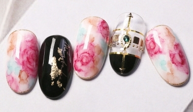 復古宮廷玫瑰 ｜專業美甲｜沙龍應用｜台灣老師｜暈染液｜Nicole｜花｜玫瑰｜教學