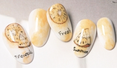 甜甜果風（鳳梨） ｜專業美甲｜沙龍應用｜台灣老師｜沙龍彩繪設計｜菲菲｜水果｜鳳梨｜教學影片