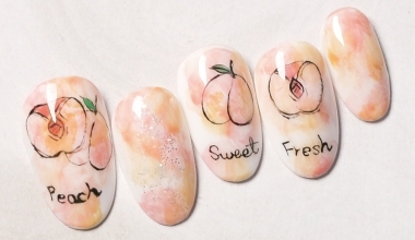 甜甜果風（水蜜桃） ｜專業美甲｜沙龍應用｜台灣老師｜沙龍彩繪設計｜菲菲｜水果｜水蜜桃｜教學