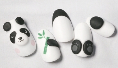 動物趴體（熊貓） ｜專業美甲｜沙龍應用｜台灣老師｜粉雕｜菲菲｜動物｜熊貓｜教學