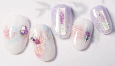 星辰玫瑰彩繪 ｜專業美甲｜沙龍應用｜台灣老師｜沙龍彩繪設計｜Yumi｜花｜玫瑰｜亮片｜教學