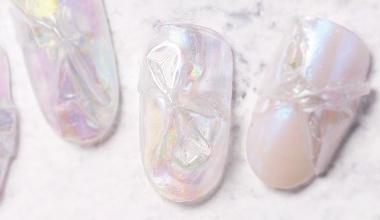 極光可愛蝴蝶結 ｜專業美甲｜沙龍應用｜NLT教學部｜異素材｜JOJO｜箔紙｜鏡面粉｜教學