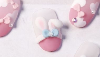 萌萌兔耳 ｜專業美甲｜沙龍應用｜台灣老師｜粉雕｜Yumi｜動物｜兔子｜珍珠｜教學