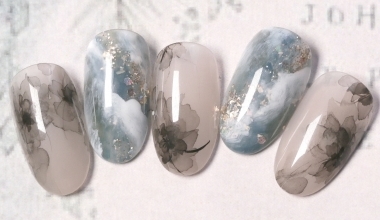 水墨花 ｜專業美甲｜沙龍應用｜台灣老師｜花｜Nicole｜水彩｜教學