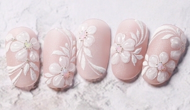 冰花之戀 ｜專業美甲｜沙龍應用｜NLT教學部｜花｜JOJO｜奶油膠｜砂糖粉｜京都石｜教學