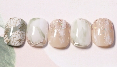 和服花卉 ｜專業美甲｜沙龍應用｜台灣老師｜花｜Nicole｜鏡面粉｜金屬膠｜新年｜教學