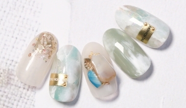 暈染雲霧感石紋 ｜專業美甲｜沙龍應用｜台灣老師｜石紋｜Nicole｜箔紙｜貼紙｜鉚釘｜教學