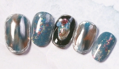 布魯日的煙燻 ｜專業美甲｜沙龍應用｜台灣老師｜暈染｜Ting｜異素材｜鏡面粉｜教學