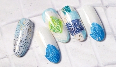 斑駁鏽花磚 ｜專業美甲｜沙龍應用｜NLT教學部｜花磚｜Alashi｜幾何｜復古｜文青｜教學