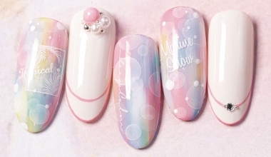 幻彩泡泡 ｜專業美甲｜沙龍應用｜NLT教學部｜暈染｜Alashi｜夢幻｜貼紙｜教學