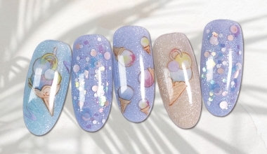 仲夏冰淇淋派對 ｜專業美甲｜沙龍應用｜NLT教學部｜貼紙｜Alashi｜夏｜教學