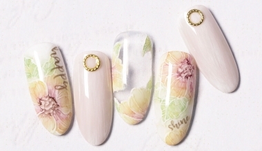 淡彩磁磚花卉 ｜專業美甲｜沙龍應用｜NLT教學部｜暈染液｜Alashi｜教學