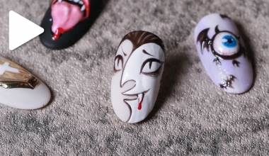 我是德古拉 ｜專業美甲｜沙龍應用｜NLT教學部｜沙龍彩繪設計｜Alashi｜萬聖節｜吸血鬼｜Halloween｜教學影片