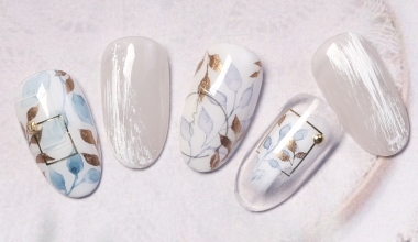 湖面葉影 ｜專業美甲｜沙龍應用｜NLT教學部｜水彩｜Alashi｜植物｜葉｜教學