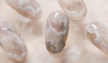 白水晶簇 ｜專業美甲｜沙龍應用｜台灣老師｜石紋｜Nicole｜礦石｜亮粉｜教學