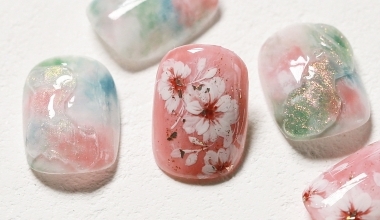 初戀粉色系 ｜專業美甲｜沙龍應用｜台灣老師｜花｜Nicole｜軟糖膠｜微粒體｜春｜教學