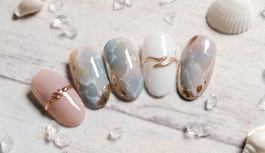 粉彩石紋 ｜專業美甲｜沙龍應用｜NLT教學部｜石紋｜Alashi｜鏡面粉｜微立體｜教學