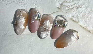 浮游花誕 ｜專業美甲｜沙龍應用｜台灣老師｜花｜Momo｜金箔｜珍珠｜教學影片