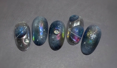 #宇宙星河 ｜專業美甲｜沙龍應用｜台灣老師｜沙龍彩繪設計｜Momo｜鏡面粉｜凹凸｜教學影片