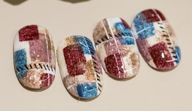 #法蘭絨毛衫 ｜專業美甲｜沙龍應用｜台灣老師｜格紋｜Toby｜幾何｜冬｜毛衣｜教學影片