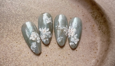 #沉花 ｜專業美甲｜沙龍應用｜台灣老師｜花｜Kuhana｜鏡面粉｜微立體｜教學影片